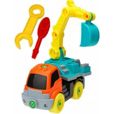 Машина-конструктор. Экскаватор 36х11,5х18,5 см, в наб.отвертка и развод.ключ,в пак. 1932693