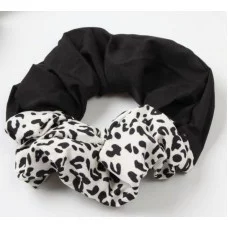 Резинка для волос "Орбита" пятнышки стиль 12см чёрно-белый 10526843
