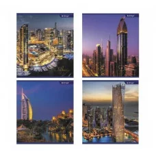 Тетрадь 48л., А5, линия, Alingar "Дубай", скрепка, мелованный картон (стандарт), блок офсет AL10378