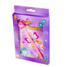 Подарочный блокнот в футляре, 13 см * 18 см, гребень, Alingar, ламинация, ручка, линия, 50 л., "Яркая бабочка", сиреневый AL10109/1