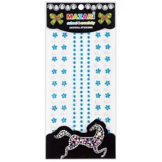 Стразы-наклейки M-8711 акриловые ЦВЕТЫ+КРУГ, 133шт. M-8711