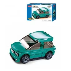 Конструктор пластиковый.SLUBAN.Автомобиль бирюзовый (57 дет.,в кор.).Арт. M38-B1067C