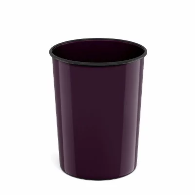 Корзина для бумаг литая пластиковая ErichKrause® Marsala, 13.5л, фиолетовая 1шт 58463