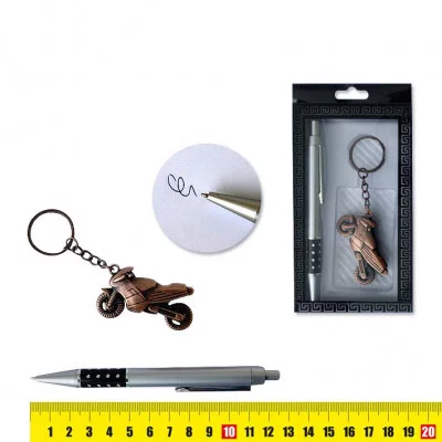 Набор подар. LM32 "Мото", ручка+брелок, металл J.Otten 84957