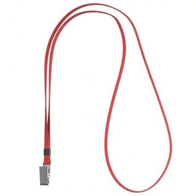 Лента для бейджа ErichKrause 42 см, металлический клип, красный 63715