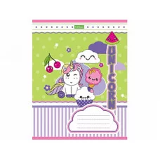 "ECO" Тетрадь 12л А5ф Класс "С" ЛИНИЯ на скобе серия  -Единорожки- 057281 ТЛ1142