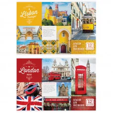 Альбом для рисования 12л А4 на скрепке ArtSpace Путешествия Яркая мозаика Спейс 248330