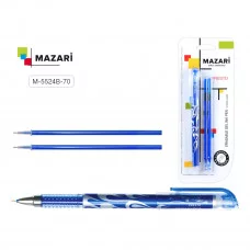 Набор ручка M-5524B-70 со стираемыми чернилами PRESTO, СИНЯЯ + 2стержня игол. пиш. узел 0.5 мм