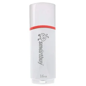 Память Smart Buy "Crown" 16GB, USB 2.0 Flash Drive, белый 244815
