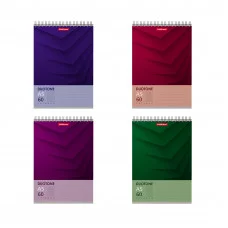 Блокнот на спирали ErichKrause® Duotone Next, А5, 60 листов, клетка MIX-PACK 58423