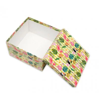 Коробка квадратная подарочная 1 шт Тропикано 23,5 х 23,5 х 16 см РазборПП-3097