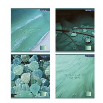 Тетрадь 48л., А5, клетка, Alingar "Mint color", скрепка, мелованный картон (стандарт), блок офсет AL10833