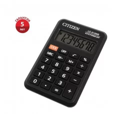 Калькулятор карманный Citizen LC-210NR, 8 разрядов, питание от батарейки, 64*98*12мм, черный 268471