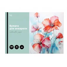 Папка для акварели 10л А3 BG Маки 180г/м2 368570