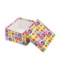 Коробка квадратная подарочная 1 шт Вечеринка 21,5 х 21,5 х 11 см РазборПП-4537