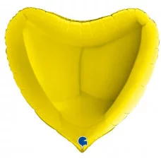 Шар (18\'\'/46 см) Сердце, Желтый, 1 шт. 18019Y