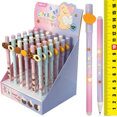 Ручка гелевая "Печенье", 0.5мм, СТИРАЕМАЯ, синий игол.стержень, ассорти FC2065 Josef Otten /1 /36 /0 /1296 324101