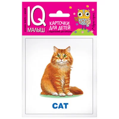 Набор карточек Умный малыш. ENGLISH. Домашние питомцы. Набор карточек для детей. / IQ-малыш (Айрис) изд-во: Эксмо