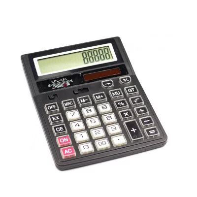 Калькулятор Alingar 12 разрядов, 190*148*10 мм, двойное питание, черный SDC-885 AL6350