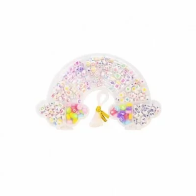 Набор для создания украшений-бусины Alingar, 145х90х20мм, "Радуга", 9 вид. бус., 1х1,2 м леска, пластик.пенал радуга AL10627