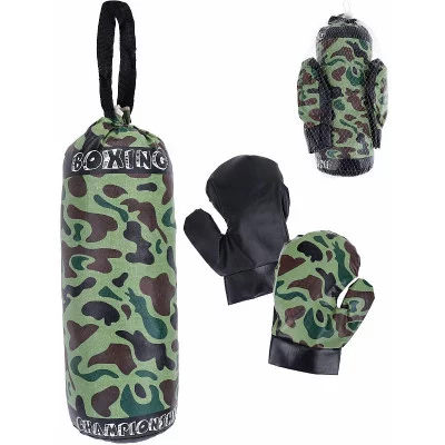 Набор для бокса. "Военный" (груша 31 см, перчатки, в сетке) ( Арт. Y22838024) Y22838024