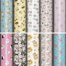 Бумага упаковочная "Funny Animals", 70x100 см, 1 шт. цвет ассорти, ЗОЛОТАЯ СКАЗКА, 591917