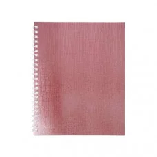 Тетрадь 48л клетка/гребень бумвинил "Metallic" розовый HATBER 48Т5бвВ1гр 220319