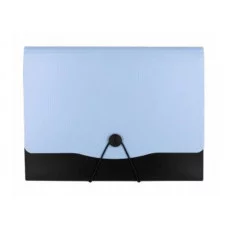 Папка-картотека Alingar, A4, 330х250 мм, на пуговице, пластик, 600 мкм, 13 отделений, папка-планшет, голубой клапан AL12822/1