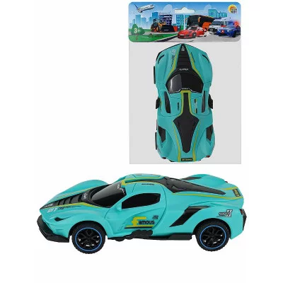 Машина-перевертыш, 16,5Х23см, голубой (арт. И-8643)