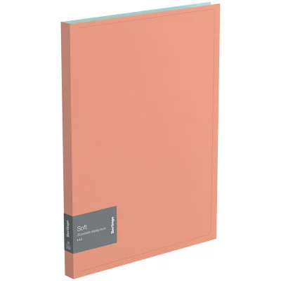 Папка с 20 вкладышами Berlingo "Soft", 14мм, 600мкм, коралловая 306344
