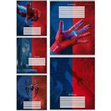 Тетрадь КЛЕТКА 12л. СПАЙДЕР синий цвет. мел.обл. 12-1551