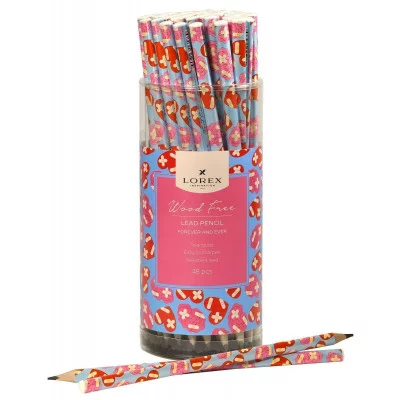 Карандаш чернографит. пластик LOREX FOREVER AND EVER НВ заточенный трехгранный тубус принт на корпусе 239344