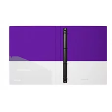 Папка на 4 кольцах Berlingo "Semicolor" А4, 24мм, 700мкм, D-кольца, с внутр. карманом, сиреневая, софт-тач 384077