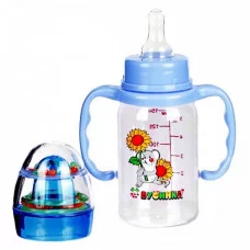 Бутылочка с ручками и погремушкой 125 мл 1115 469-176