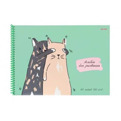 Альбом для рисования А4 40л. УГАДАЙ КТО (40-4929) цвет.спир.,офсет 40-4929