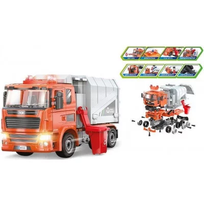 Конструктор Спецмашина.Мусоровоз(свет,звук)в коробке