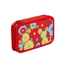 Пенал 2-секц. ЦВЕТОЧНЫЙ УЗОР (ПН-5192) 190х115, принт. ткань "капля" ПН-5192