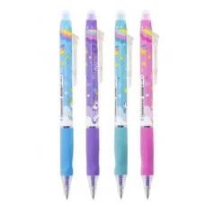 Ручка гелевая пиши-стирай, автоматическая Yalong "Радужное пони", 0,5 мм, синяя, игольчатый наконечник, резиновый грип, пластиковый корпус, пласт. уп. YL232623