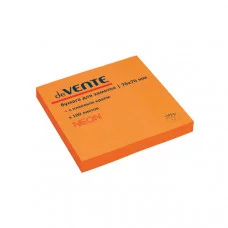 Блок самоклеящийся стикеры 76*76 100л оранжевый неон DEVENTE 2010332 581814