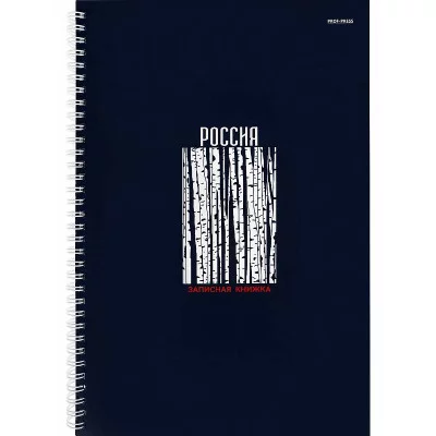 Записная книга на гребне А4 120л. БЕРЁЗЫ (120-1711) (гребень сбоку,глянц.лам., 7БЦ) 120-1711