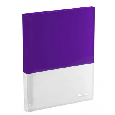 Папка на 4 кольцах Berlingo "Semicolor" А4, 24мм, 700мкм, D-кольца, с внутр. карманом, сиреневая, софт-тач 384077
