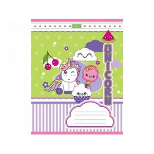 "ECO" Тетрадь 12л А5ф Класс "С" ЛИНИЯ на скобе серия  -Единорожки- 057281 ТЛ1142