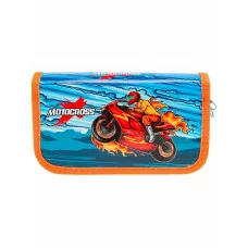 ТМ "Profit" Пенал 2-секц, большой ПЫЛАЮЩИЙ МОТОЦИКЛ (ПН-7726) 190х105, ламинированный картон