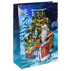 Пакет подарочный с глянцевой ламинацией 22x31x10 см (ML) В ожидании подарков, 157 г ПКП-6133