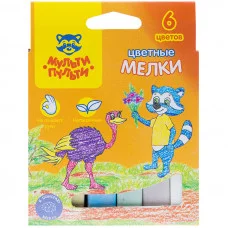 Набор цветного мела Мульти-Пульти "Енот в Австралии", 6цв. 243128