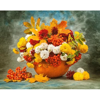 Алмазная мозаика (класс) 30*30 с подр., с полн.запол. (35цв) ЯРКИЙ БУКЕТ. Арт. AC30003 AC30003