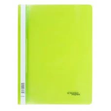 Скоросшиватель пласт мягкий б/перф А4 0,18мм с прозр. верхом "Trend Neon" лайм EXPERT COMPLETE 216321 313753