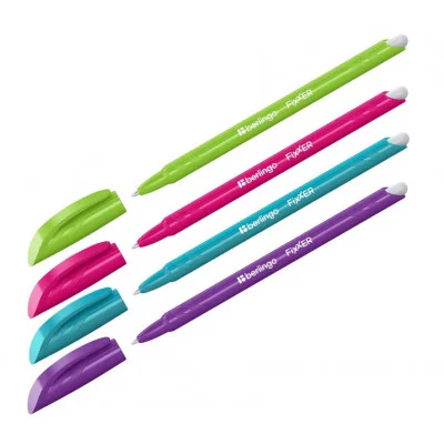 Ручка гелевая стираемая Berlingo "Fixxer" синяя, 0,5мм, корпус ассорти 371285