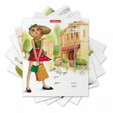 Тетрадь школьная ученическая ErichKrause® Девочки-красавицы, 24 листа, линейка 54196