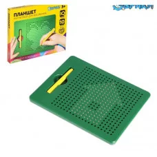 Планшет магнитный для рисования, ЭВРИКИ 380 отверстий, цвет зеленый 4847286